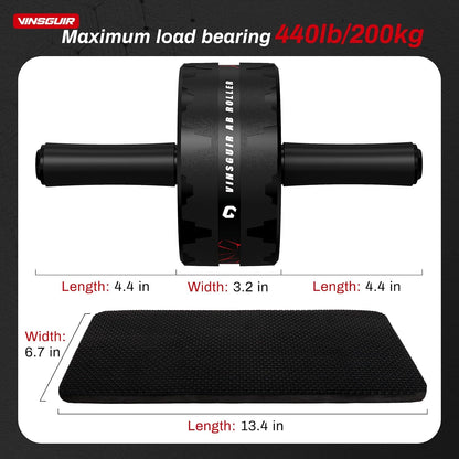 VINSGUIR Compact Ab Roller in Neutral Tones – Less-Is-More Core Trainer for Small Apartments