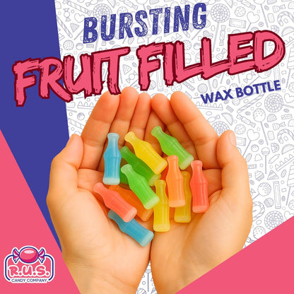 Vintage Wax Bottle Candy Bulk Pack – 5 Flavor Gift Bag for Housewarming and 90s Throwback Celebrations
