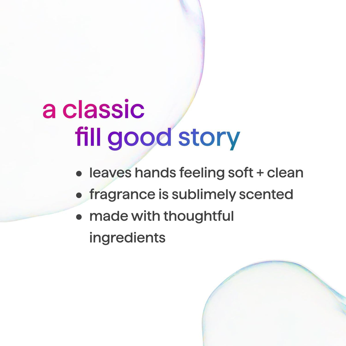 vitamin e active ingredient for nourished, non-drying hand wash