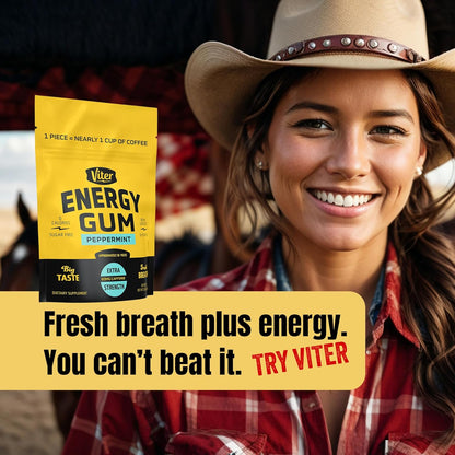 Viter Energy Sugar-Free Caffeine Chews – Quick Mental Energy for Study Sessions and Long Commutes