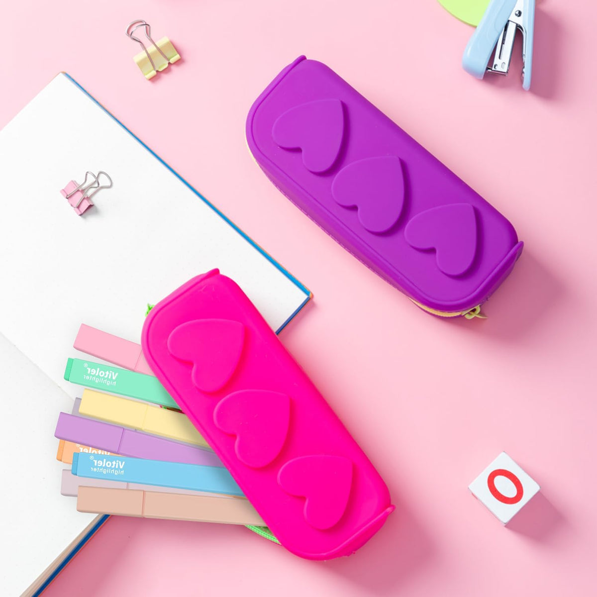 Vitoler Highlighters – Back-to-School Supplies for High School Students, Quick-Dry No-Smudge Study Pens
