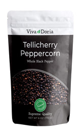 Viva Doria Tellicherry Black Pepper – Ready-to-Give Gourmet Stocking Stuffer and Hostess Gift