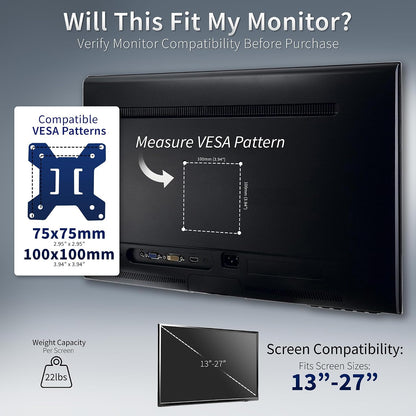 VIVO STAND-V002F Dual Screen Free-Standing Monitor Stand for Programmers and Content Creators, Ergonomic Eye-Level Riser for Two 27 Inch Displays