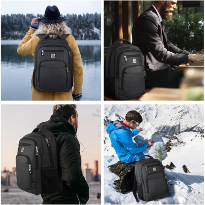 Volher Laptop Backpack – Daily Commute Organizer for MacBook and Documents, Slim 25L Briefcase Style