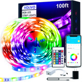 Lumiglow RGB LED Strip Light Kit 300ft – Soft Ambient Light Therapy for Bedroom, Reading Nook and Spa Bathroom