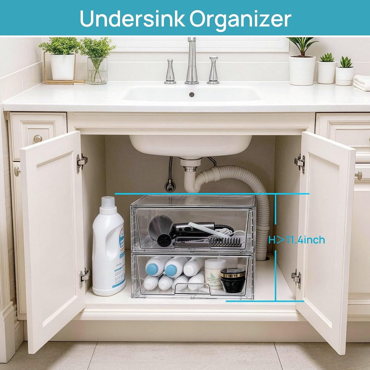 Vtopmart Stackable Drawer Organizer — Desk-Side Supply Storage for Remote Workers and Students
