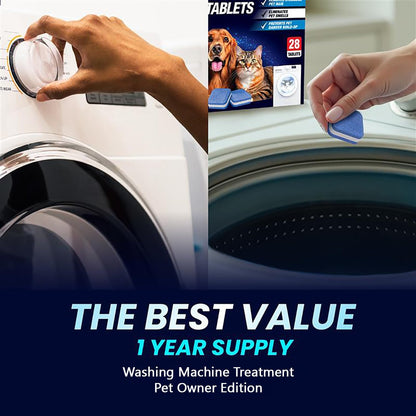 Washing Machine Cleaner Tablets – Minimal-Design Washer Maintenance for Septic-Safe Cleaning, 28 Count