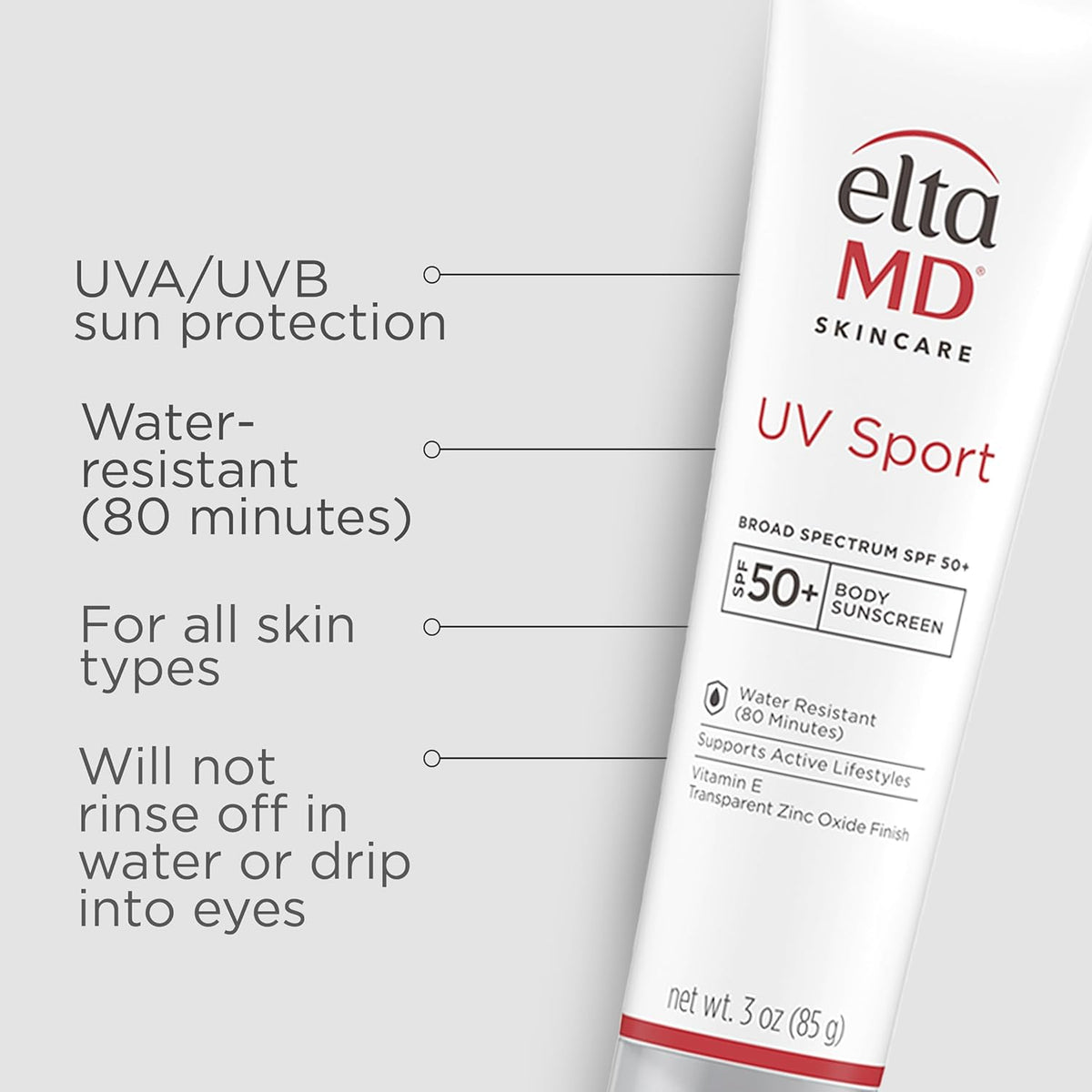 water and sweat resistance rated for up to 80 minutes