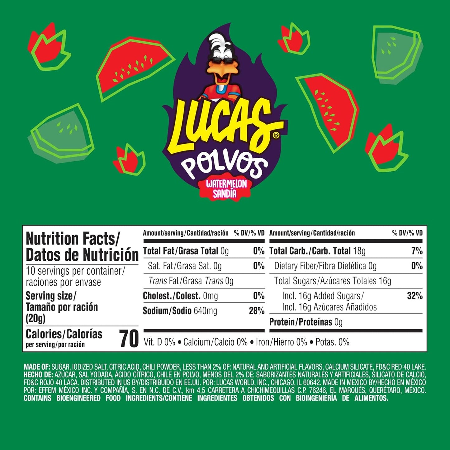 watermelon-flavored chili-based powder formulation