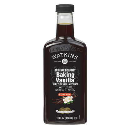 Watkins All Natural Original Gourmet Baking Vanilla, with Pure Vanilla Extract, 11 Fl Oz (Pack of 1) - Packaging May Vary