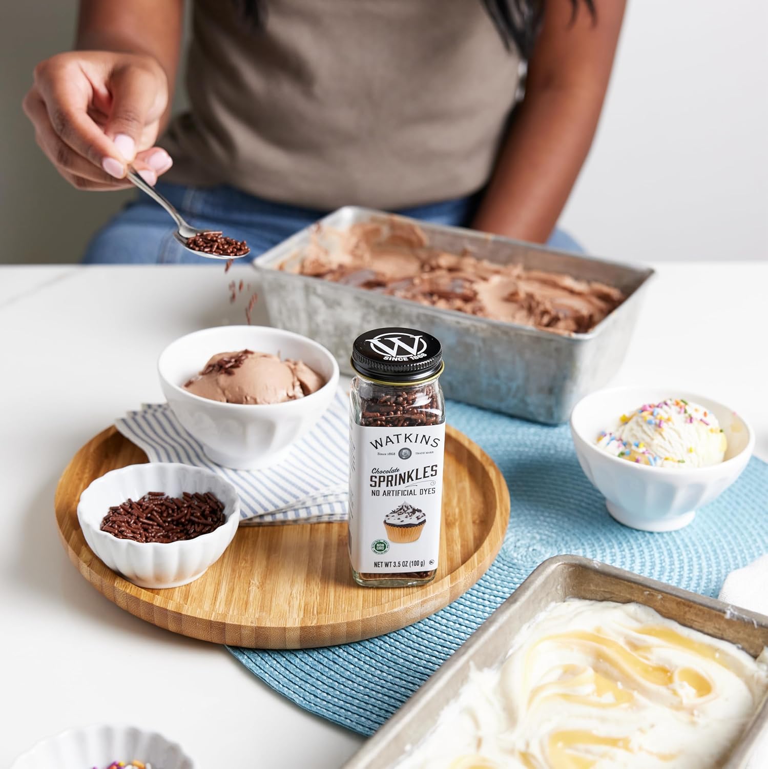 Watkins Chocolate Jimmies Sprinkles – School Bake Sale & Kids Party Dessert Decor