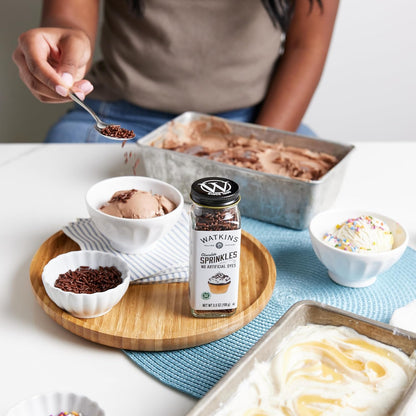 Watkins Chocolate Jimmies Sprinkles – School Bake Sale & Kids Party Dessert Decor