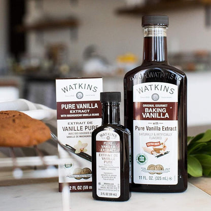 Watkins Organic Pure Vanilla Alcohol Free Flavoring Gift Set for the Home Baker and Coffee Lover