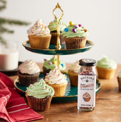 Watkins Rainbow Decorating Sprinkles – Family Baking Sprinkle Mix for Children's Birthday Cupcakes, No FD&C Dyes