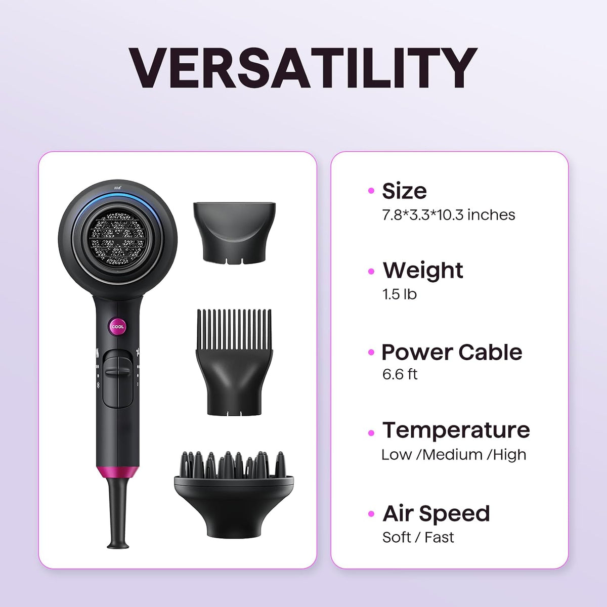 Wavytalk Blown Away Ionic Hair Dryer – Calming Ionic Blow Dryer for a Slower, More Intentional Morning Ritual
