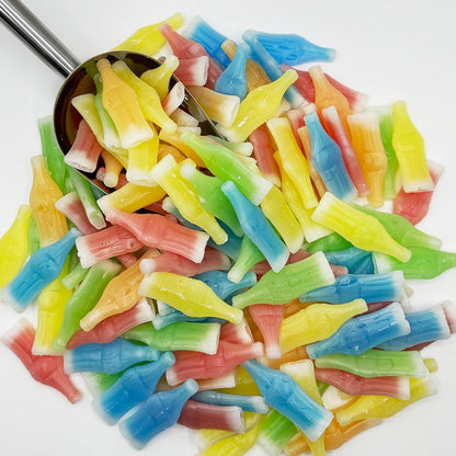 Wax Bottle Candy Drinks – Heat-Sealed Half-Pound Variety Bag of Chewy Liquid Bottles, Kid-Friendly Retro Candy for School Events