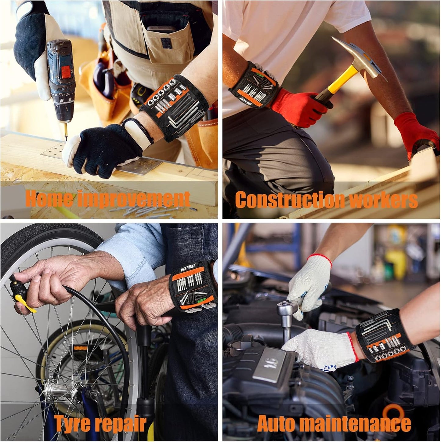 WEARXI Magnetic Tool Wristband – Unique Housewarming Gift for Men, Cool Gadgets Present for Him, Anniversary Surprise