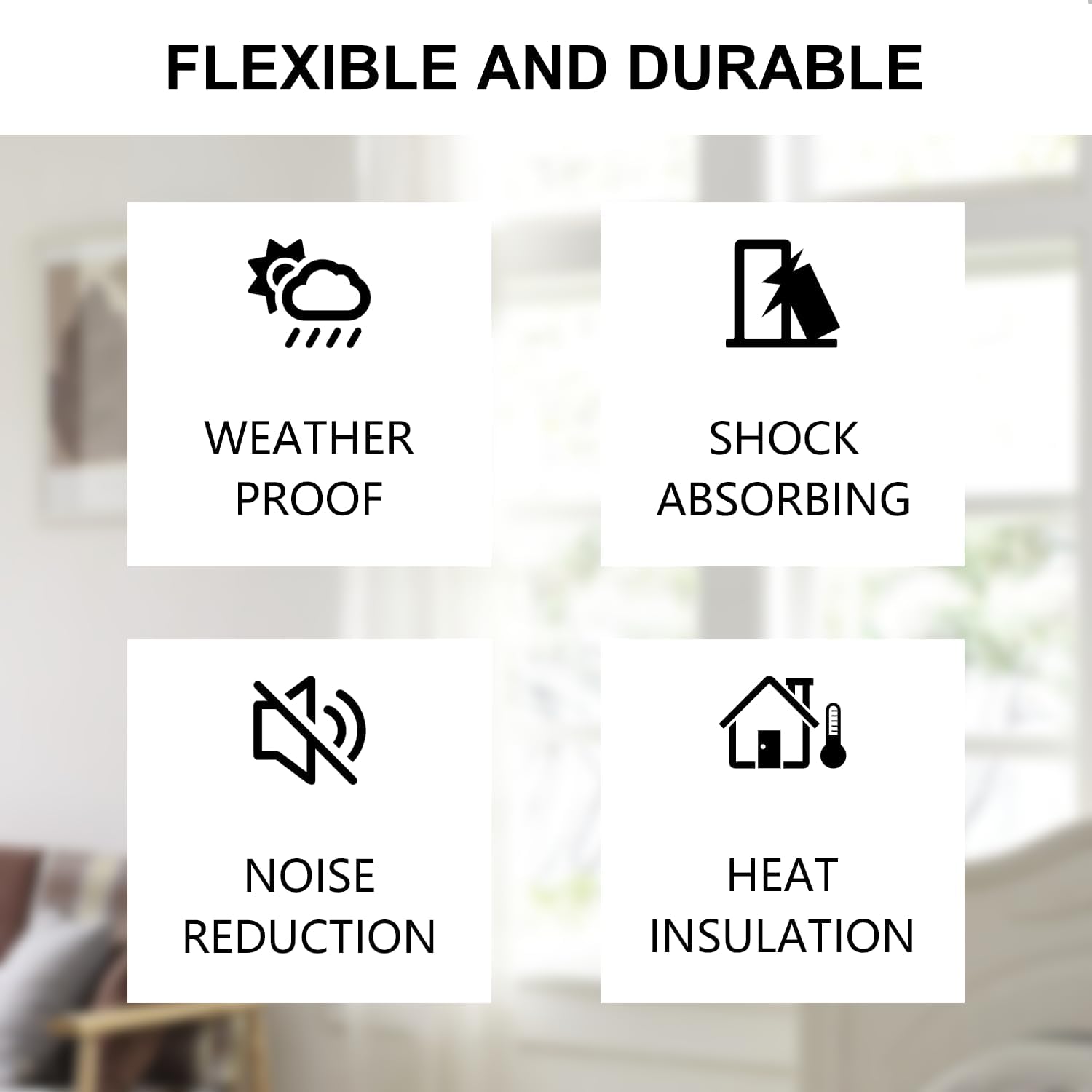 Weather Stripping Window Insulation – Garage and Workshop Ready, Outdoor Grade Adhesive Tape