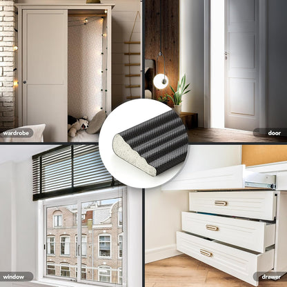 Weatherproofing Co. Clean Air Gap Filler – Self Adhesive Door Seal That Stops Outdoor Pollutants Indoors