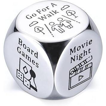 WeddingGiftPro Food Decision Dice – Simple Neutral Decor, No-Clutter Dinner Decision Tool for Couples