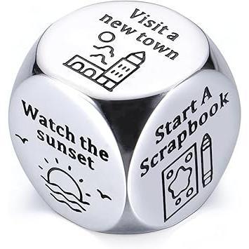WeddingGiftPro Food Decision Dice – Simple Neutral Decor, No-Clutter Dinner Decision Tool for Couples