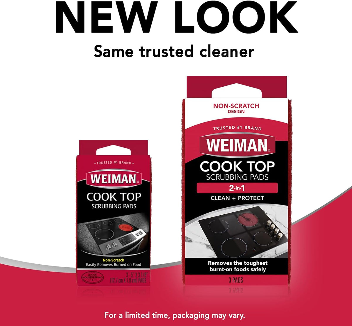Weiman Cook Top Scrubbing Pads – Safe Cooktop Maintenance for Households With Kids, Low Odor Formula