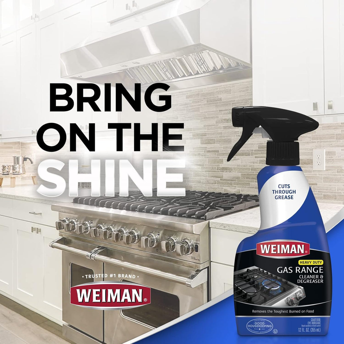 Weiman Gas Range Cleaner and Degreaser – High-Efficiency Stove Degreaser for Streamlined Kitchen Cleaning Routines