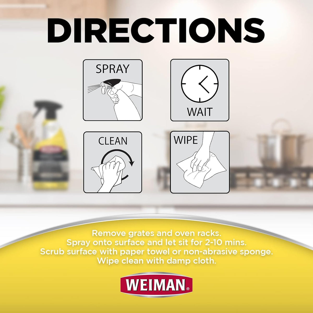 Weiman Heavy Duty Stove and Oven Cleaner and Degreaser Ready-to-Give Cleaning Gift Set with Microfiber Towel, BBQ Scent 24 Oz 2-Pack