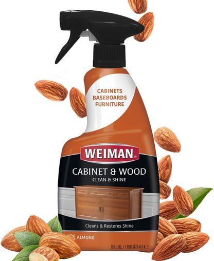 Weiman Wood Cleaner and Polish – Self-Care Style Cleaning for a Calmer Home, Pleasant Scent and No Harsh Chemical Smell, 16 oz 2-Pack with Towel