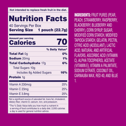 Welch's Fruit Snacks Strawberry – Hiking Trail and Gym Bag Snack, 40 Individually Wrapped 0.8 oz Bags