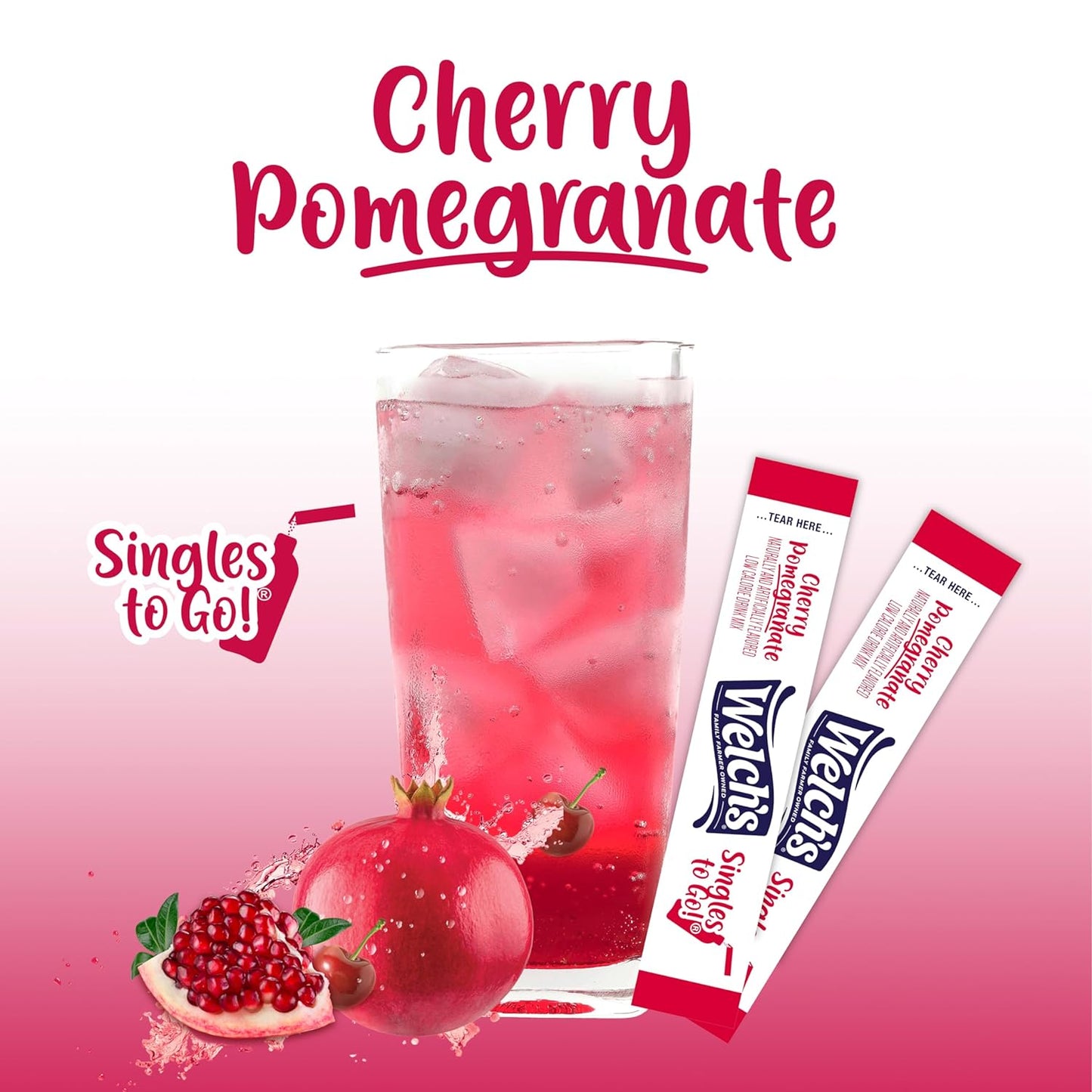 Welch's Singles To Go Powdered Drink Mix - Single Serve Flavored Water Sticks to Replace Soda at the Workstation