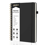 WEMATE Meeting Notebook for Work B5 (7"x10") - Restraint-Focused Work Notebook for Curated Office Aesthetics, Built-in Index, Rose Gold