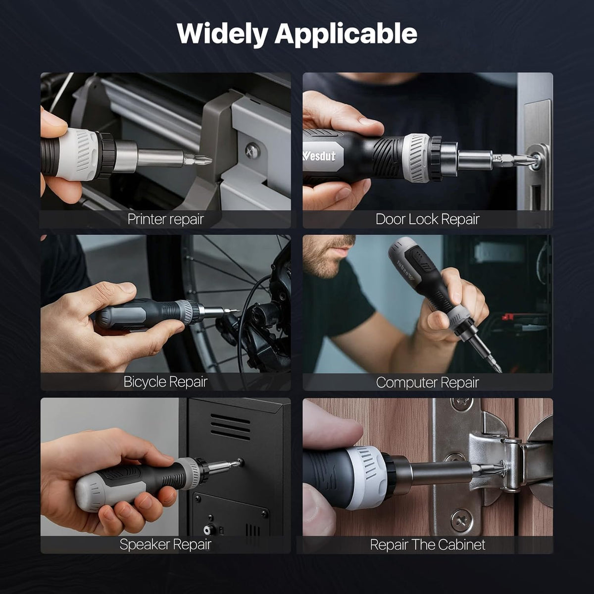 Wesdut Ratcheting Screwdriver – Reduces Wrist Fatigue for Long Repair Sessions at the Electronics Bench