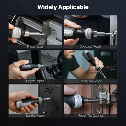 Wesdut Ratcheting Screwdriver – Reduces Wrist Fatigue for Long Repair Sessions at the Electronics Bench