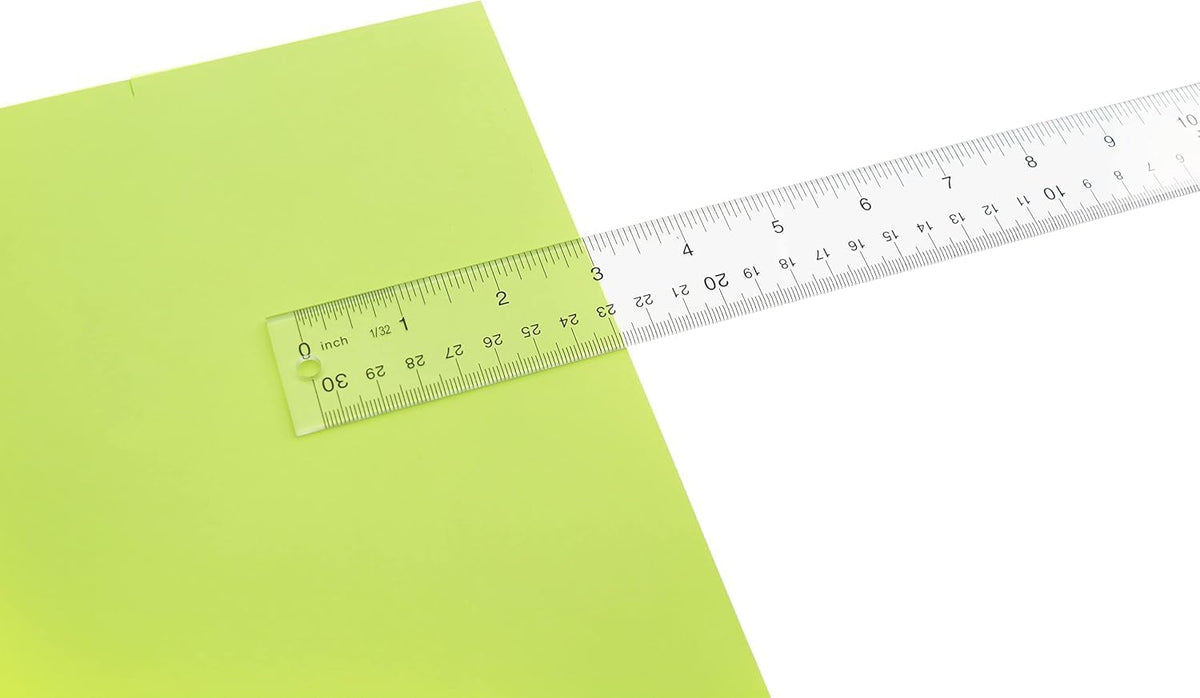 Westcott Transparent 12-Inch Ruler – Sleek Measuring Tool for Modern Home Offices