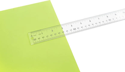 Westcott Transparent 12-Inch Ruler – Sleek Measuring Tool for Modern Home Offices