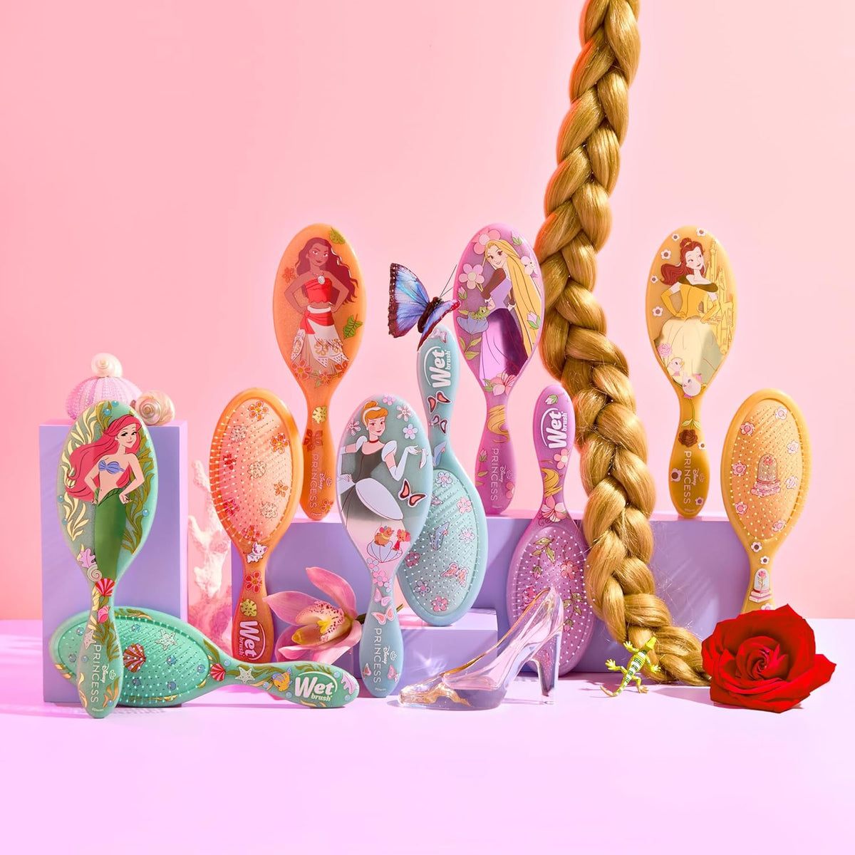 Wet Brush Disney Princess Detangler Hair Brush – One Simple Tool for Wet and Dry Hair, Streamlining the Family Vanity with Effortless Everyday Use