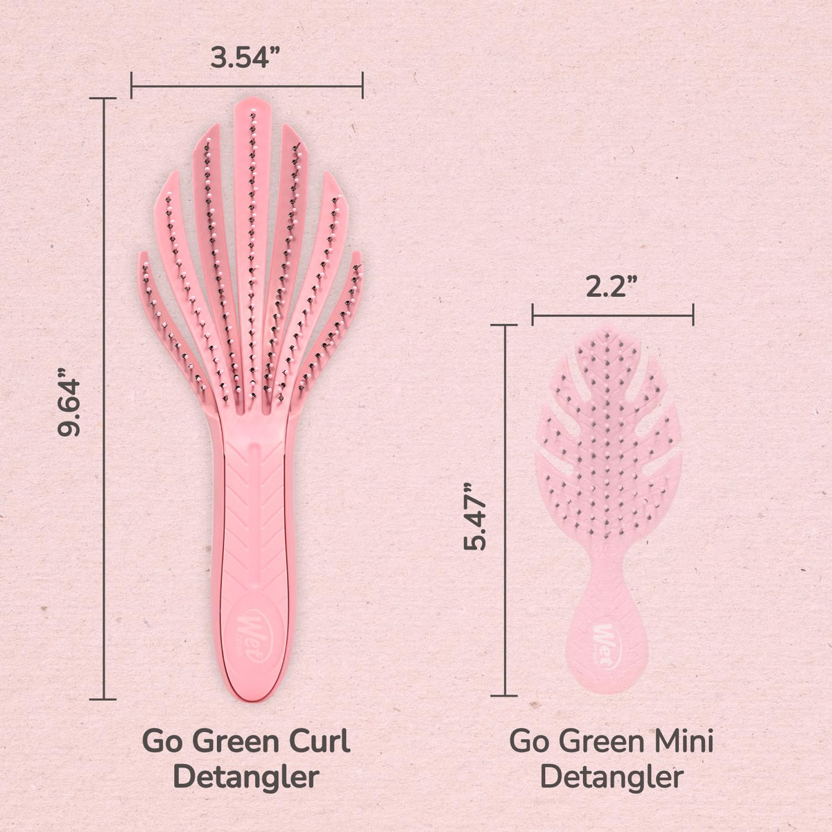 Wet Brush Go Green Curl Detangler – Mom-Approved Detangler for Tangle-Prone Kids' Hair, Nursery Safe