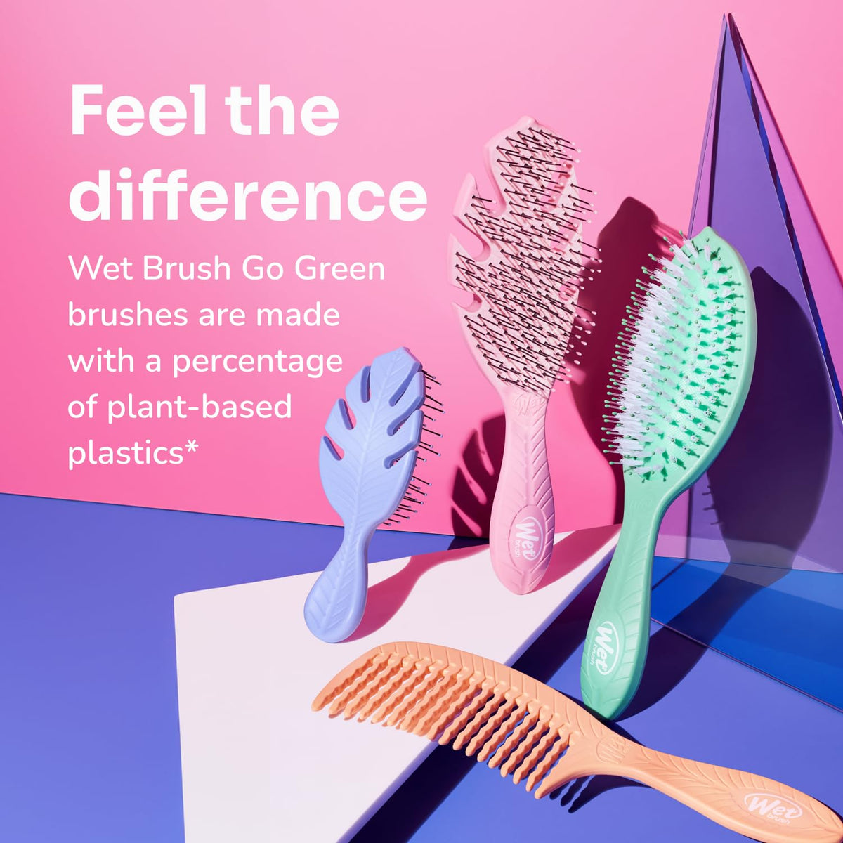 Wet Brush Go Green Curl Detangler – Mom-Approved Detangler for Tangle-Prone Kids' Hair, Nursery Safe