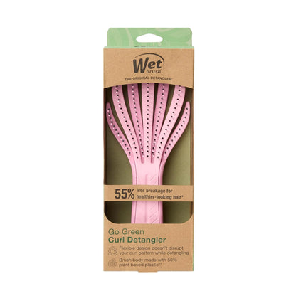 Wet Brush Go Green Curl Detangler – Mom-Approved Detangler for Tangle-Prone Kids' Hair, Nursery Safe