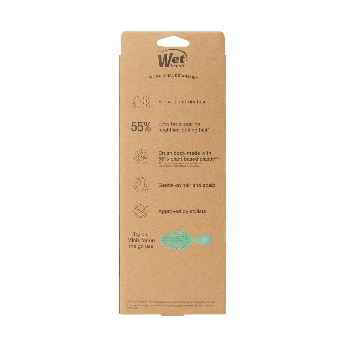 Wet Brush Go Green Curl Detangler – Mom-Approved Detangler for Tangle-Prone Kids' Hair, Nursery Safe