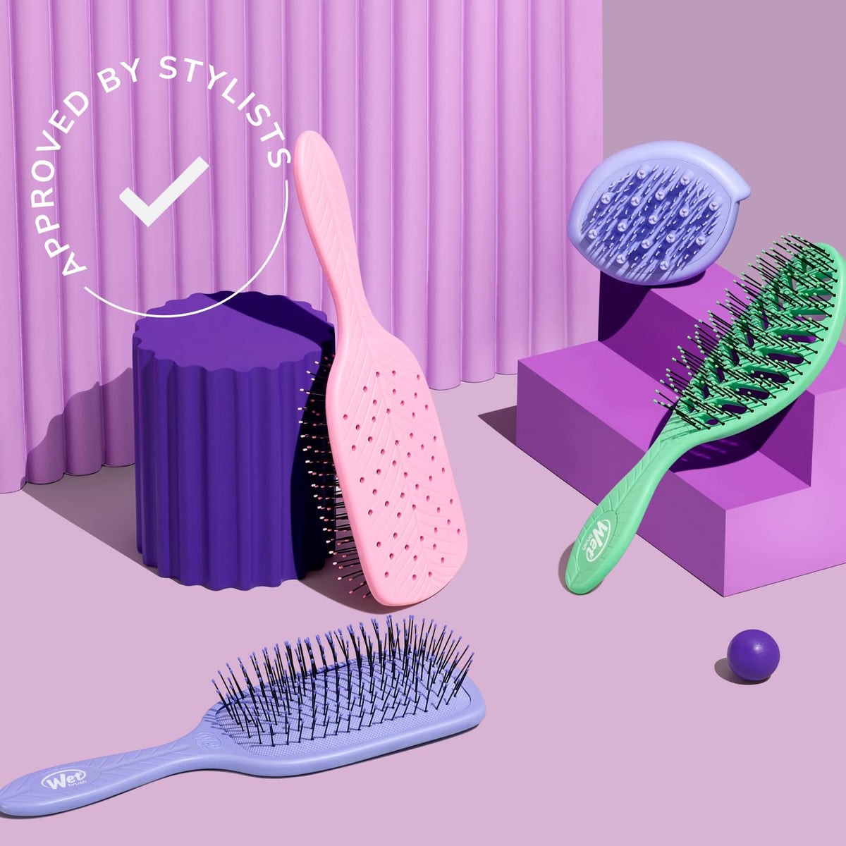 Wet Brush Go Green Curl Detangler – Mom-Approved Detangler for Tangle-Prone Kids' Hair, Nursery Safe