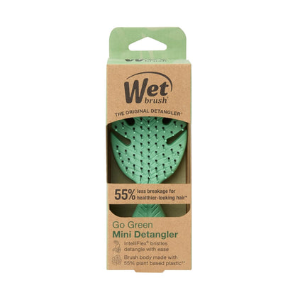 Wet Brush Go Green Mini Detangler – Beach Day Hair Essential, Travel Detangler Brush for Sand and Salt Removal