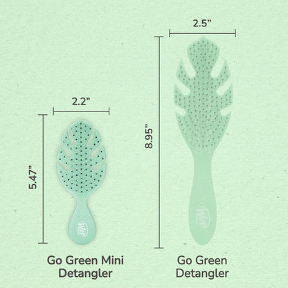 Wet Brush Go Green Mini Detangler – Beach Day Hair Essential, Travel Detangler Brush for Sand and Salt Removal