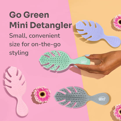 Wet Brush Go Green Mini Detangler – Beach Day Hair Essential, Travel Detangler Brush for Sand and Salt Removal