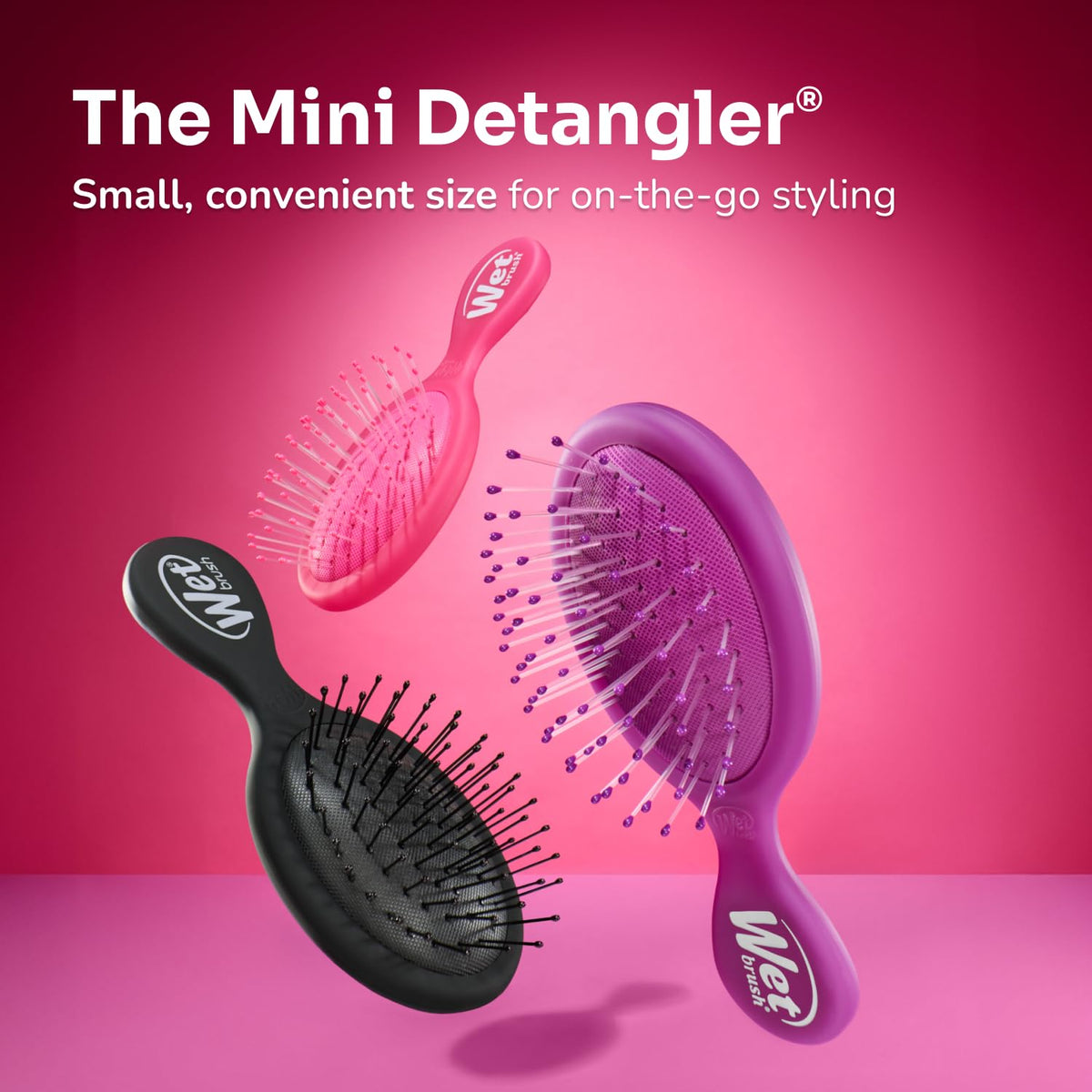 Wet Brush Mini Detangler – Safe and Tear-Free Hair Brush for Kids' Bath Time, No-Pull Bristles
