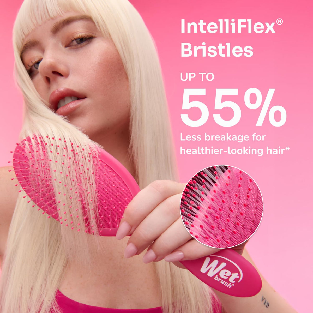 Wet Brush Original Detangler Hair Brush – Intentional Design Detangler in Neutral Black, Frost, and Sky for Minimalist Vanities