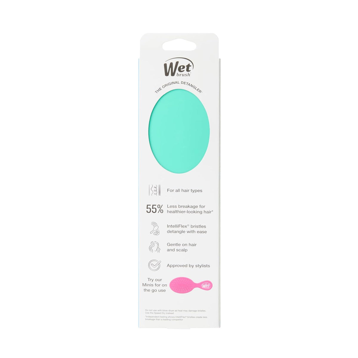 Wet Brush Original Detangler Hair Brush – Intentional Design Detangler in Neutral Black, Frost, and Sky for Minimalist Vanities