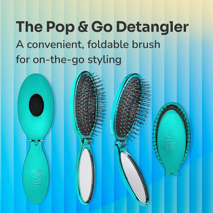Wet Brush Pop Go Detangler – Mother's Day Gift for Busy Moms, Two-Pack Travel Hair Brush Set