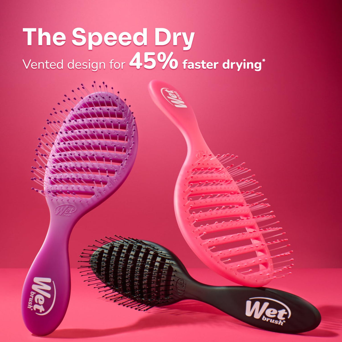 Wet Brush Speed Dry Hair Brush - Time-Saving Detangler for the Home Office and Gym Shower Get-Ready